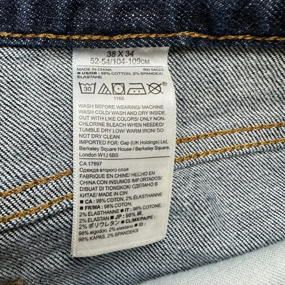 Banana Republic Jeans Mens 38x34 Dark Wash Blue Bootcut Stretch Denim Pants
